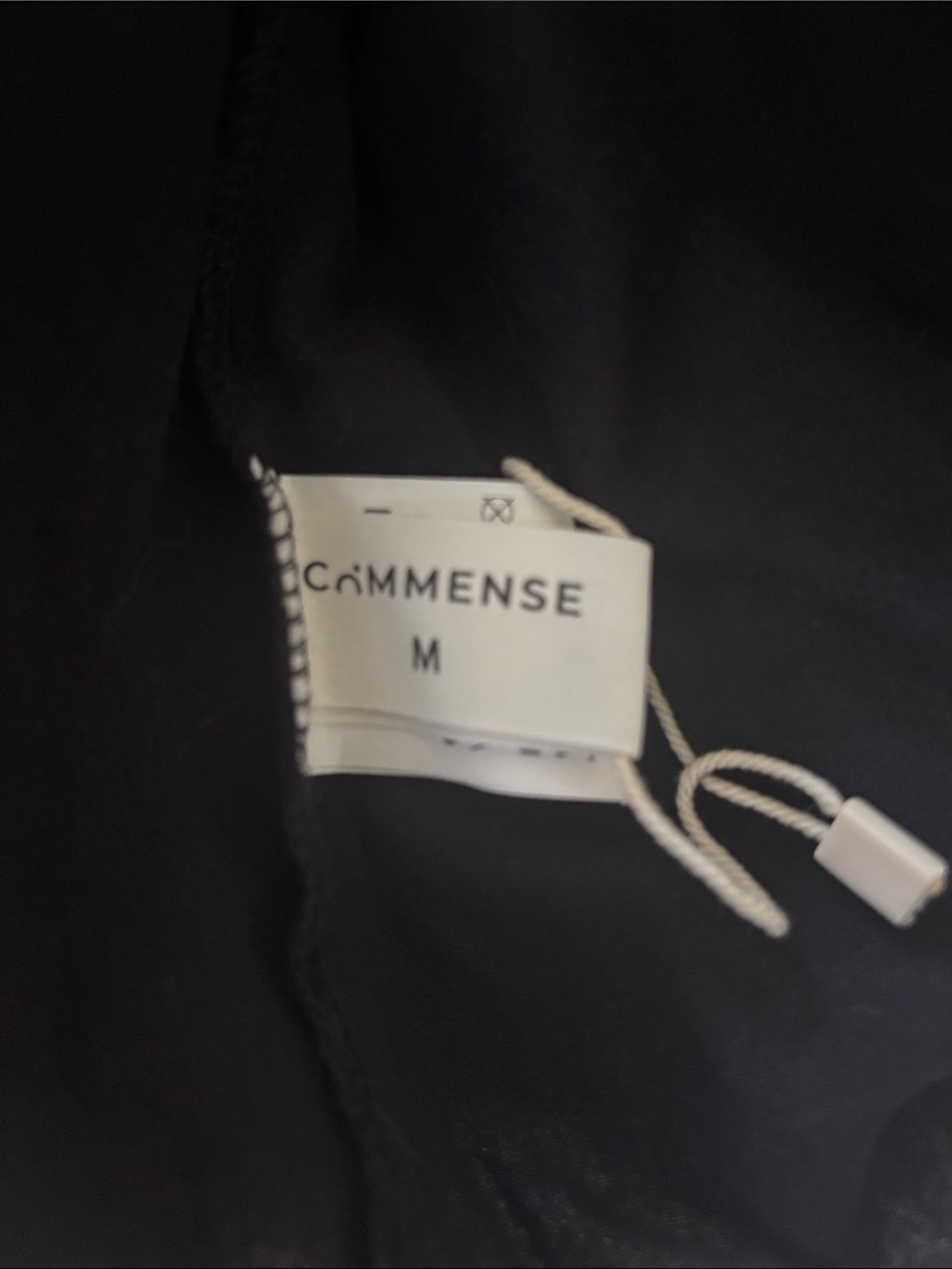 Commense Black High-Waist Shorts with White Piping - Picture 3 of 4